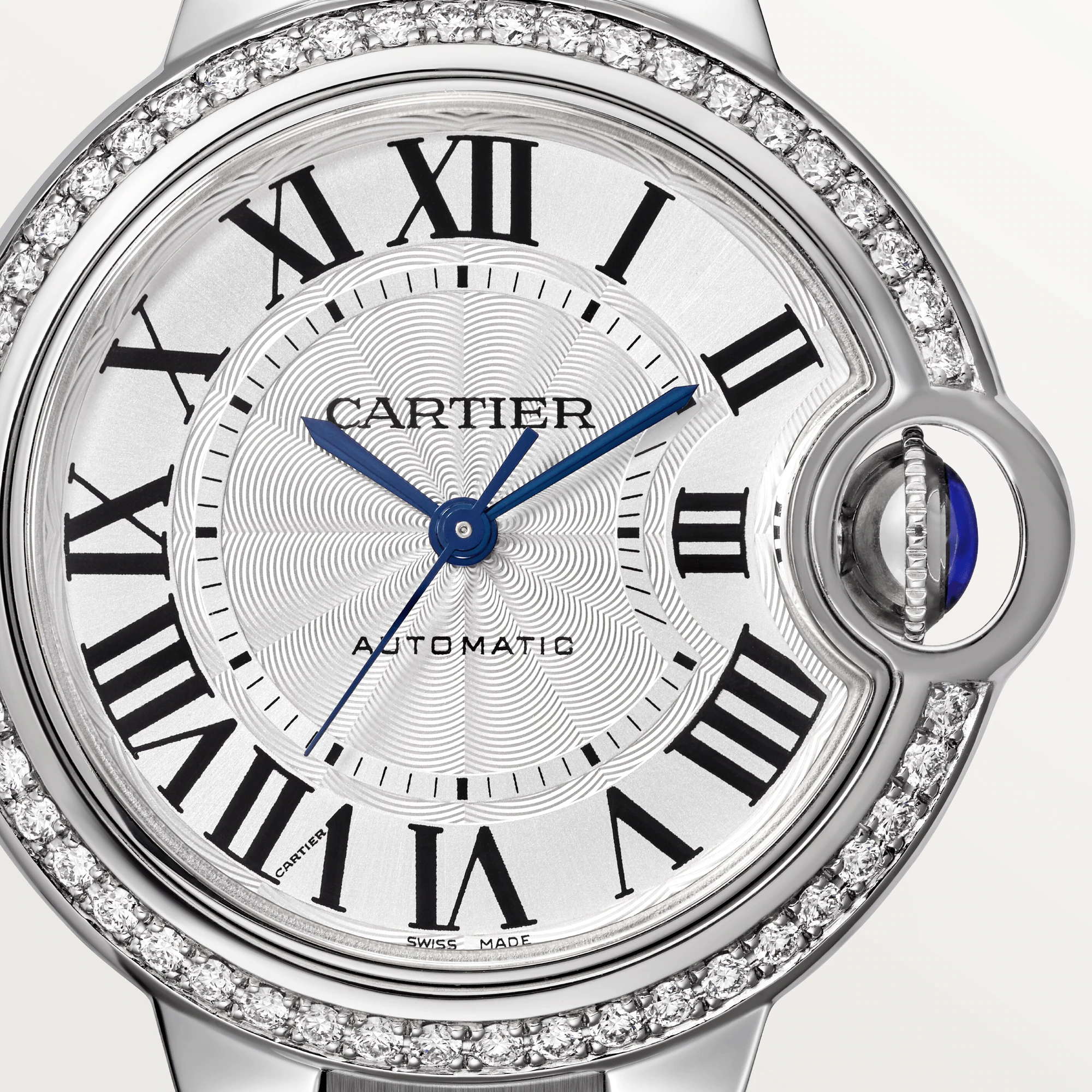 CARTIER Ballon Bleu Stainless Steel & Diamonds Ladys Watch, W4BB0023