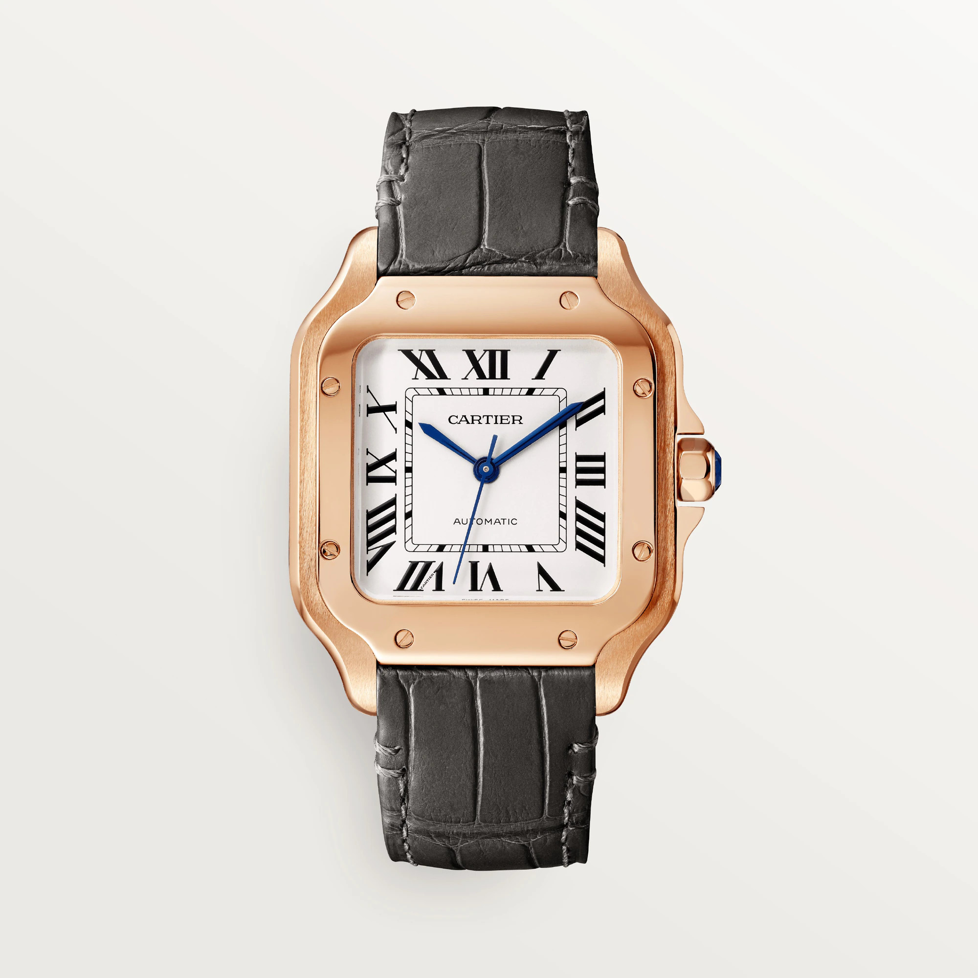 CARTIER Santos 18K Rose Gold Unisex Watch, WGSA0012