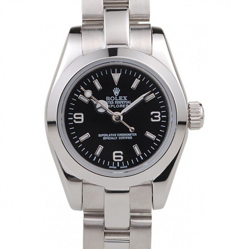 ROLEX Explorer Polished Stainless Steel Black Dial 98089