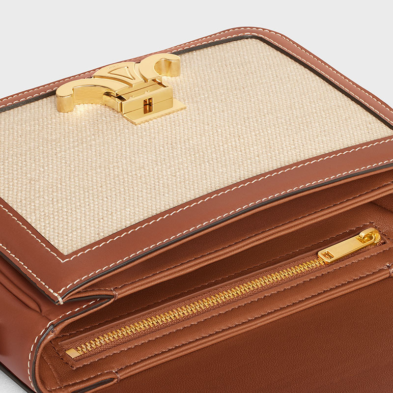 TEEN TRIOMPHE BAG IN TEXTILE AND CALFSKIN