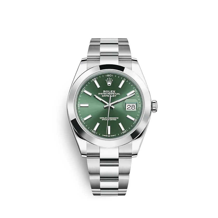 ROLEX Datejust 126300 41mm Mint green (Oyster)