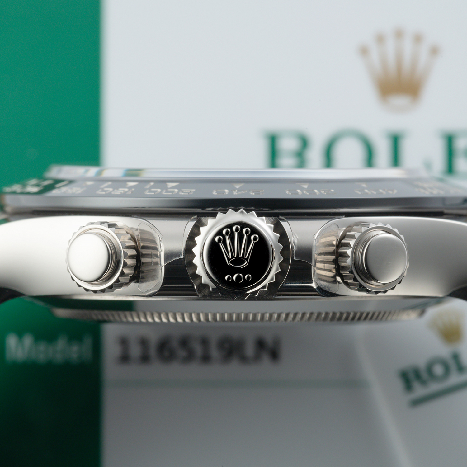 ROLEX Daytona White Gold Steel Dial Oysterflex Strap 116519ln-0027