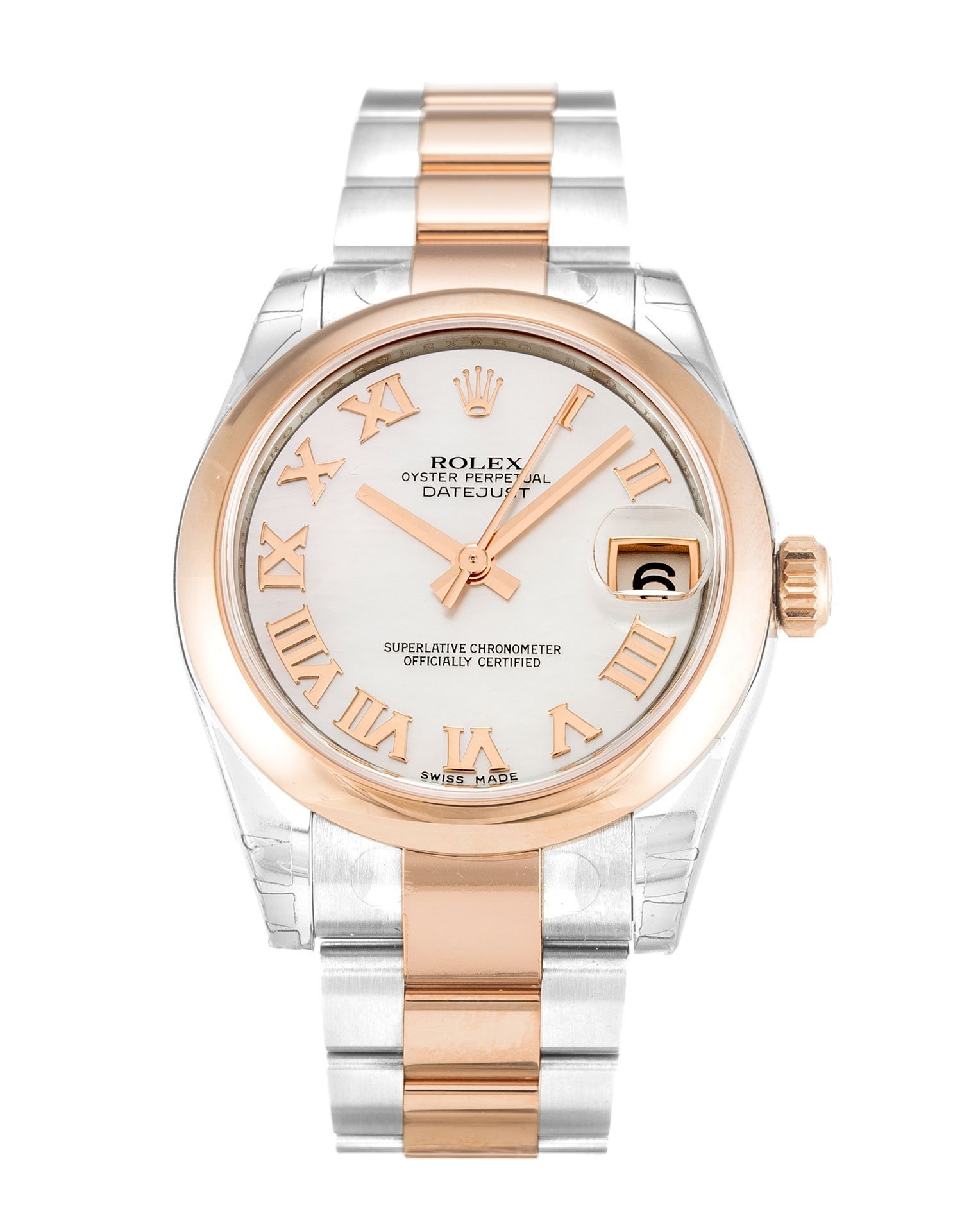 ROLEX Datejust Mid-Size Pearl-White Dial 178241