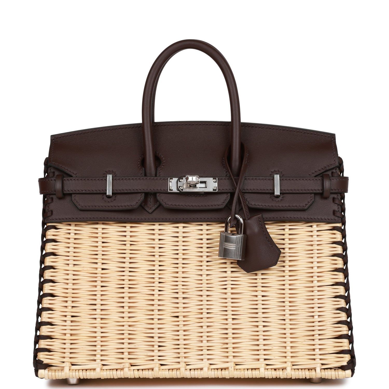 Hermès Picnic Sellier Birkin 25 Rouge Sellier Swift Palladium Hardware