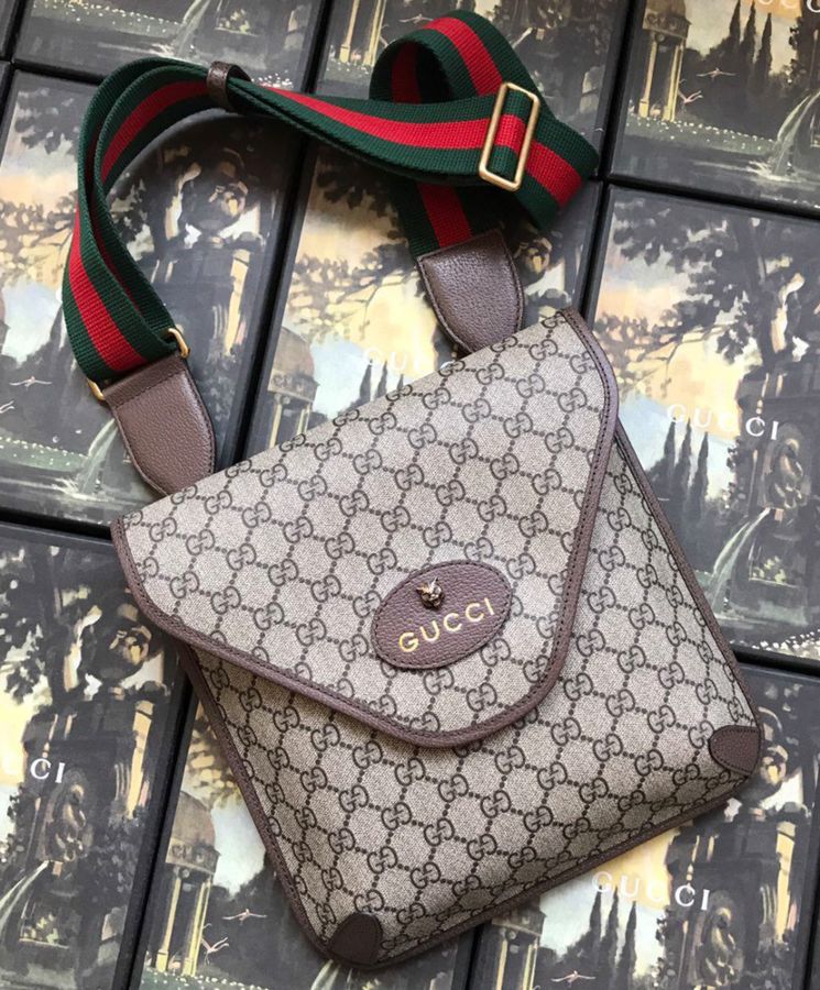 Gucci Neo Vintage GG Medium Messenger 598604 Dark Coffee