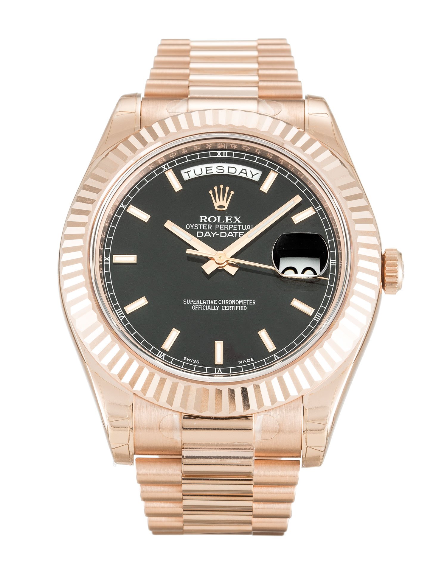 ROLEX Day-Date II Black Dial 218235