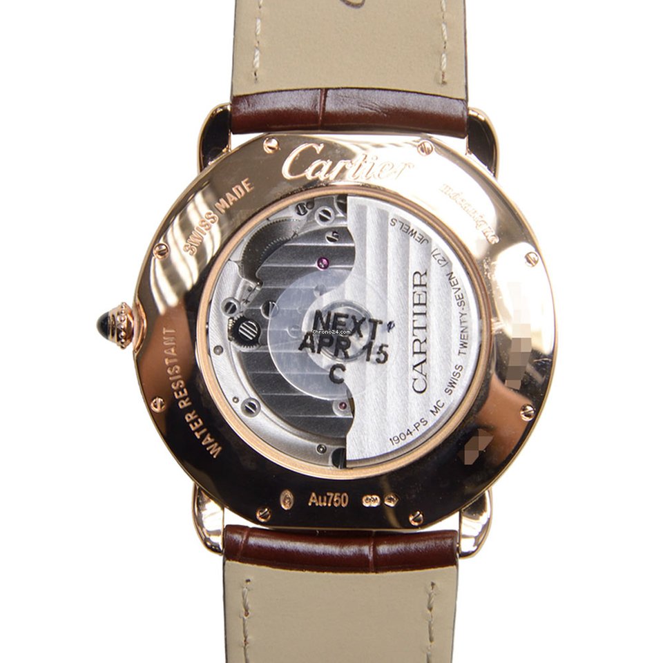 CARTIER Ronde Louis 18K Pink Gold Mens Watch, W6801005