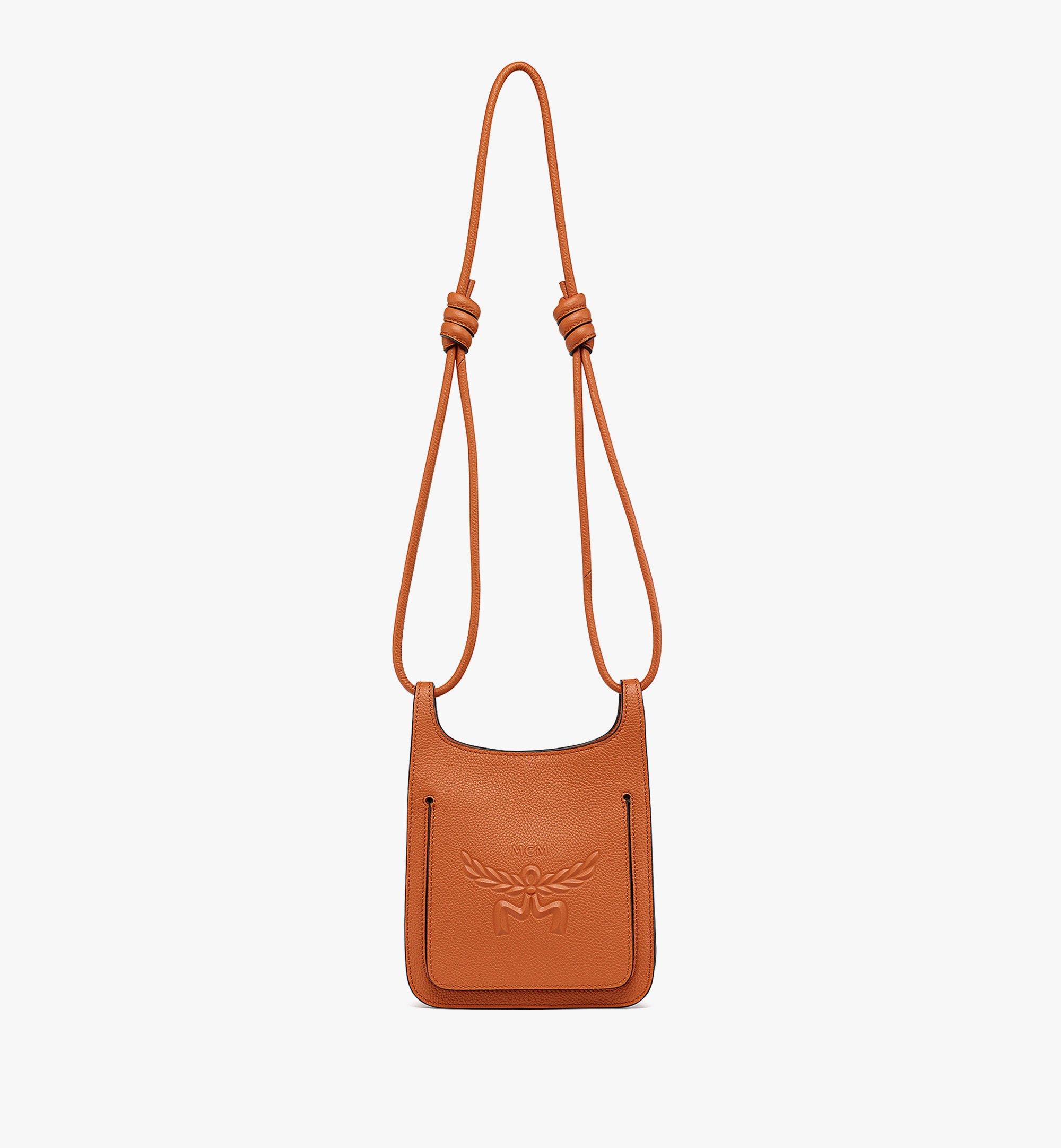 HIMMEL HOBO IN EMBOSSED LOGO LEATHER