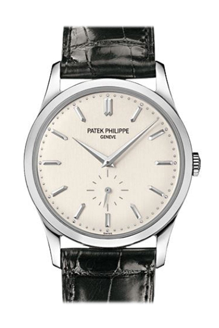 PATEK PHILIPPE Calatrava Silver Dial 18 kt White Gold Men's Watch 5196G-001