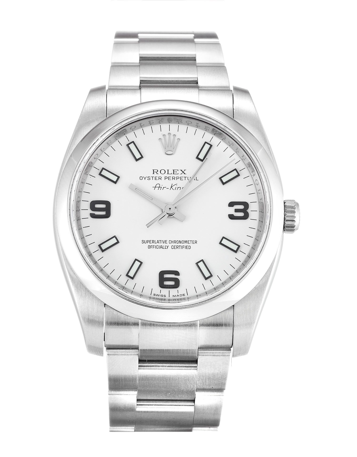 ROLEX Air-King White Quarter Arabic 114200