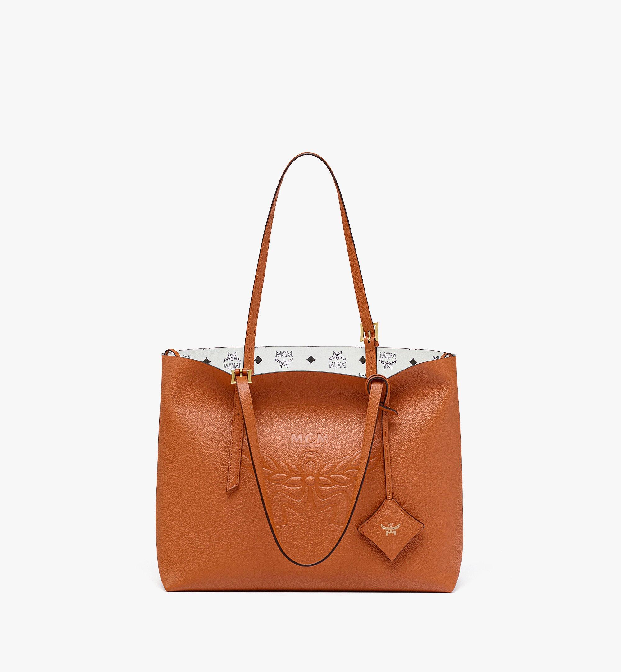 HIMMEL SHOPPER IN EMBOSSED LOGO LEATHER