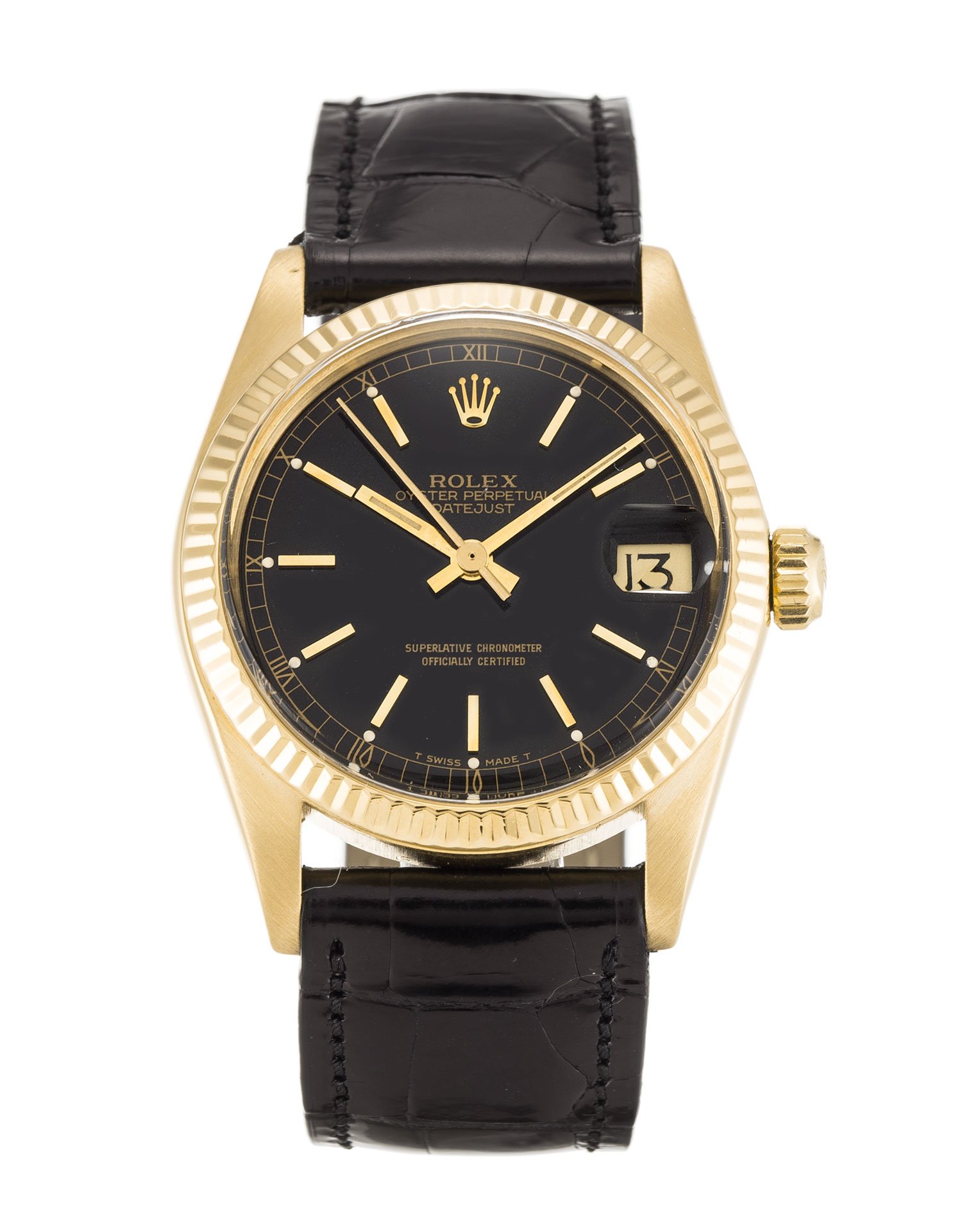 ROLEX Datejust Black Dial Mid-Size 6827