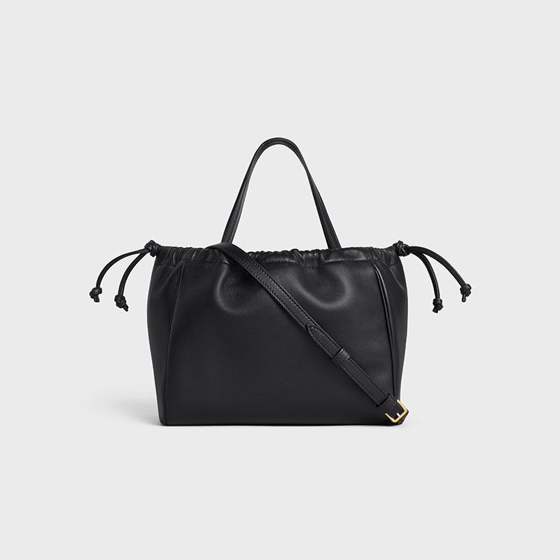SMALL CABAS DRAWSTRING CUIR TRIOMPHE IN SMOOTH CALFSKIN
