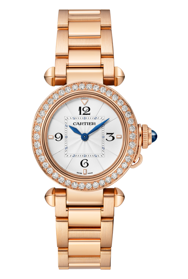 CARTIER Pasha 30 mm Rose Gold & Diamonds Ladys Watch, WJPA0018
