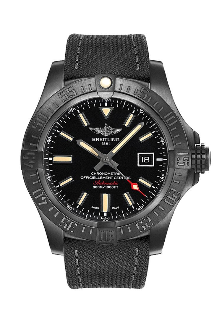 BREITLING Avenger Blackbird Black Fabric Men's Watch V1731010-BD12