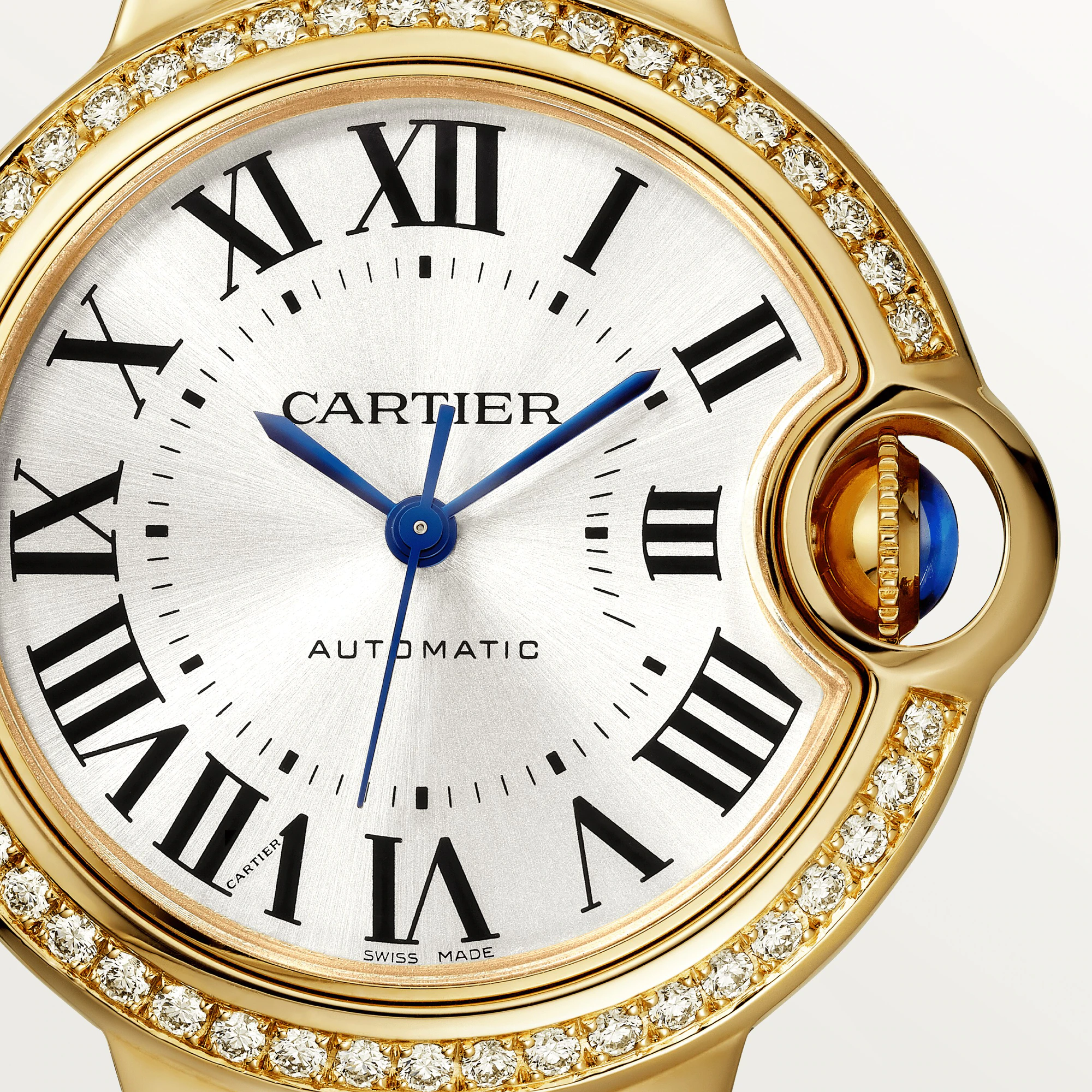 CARTIER Ballon Bleu 33 mm Yellow Gold & Diamond Ladys Watch,  WJBB0069