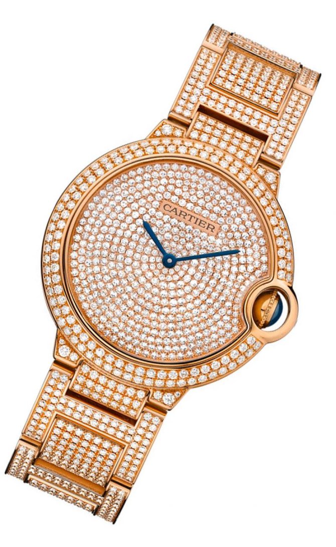 CARTIER Ballon Bleu 18K Rose Gold & Diamonds Ladys Watch, HPI00489