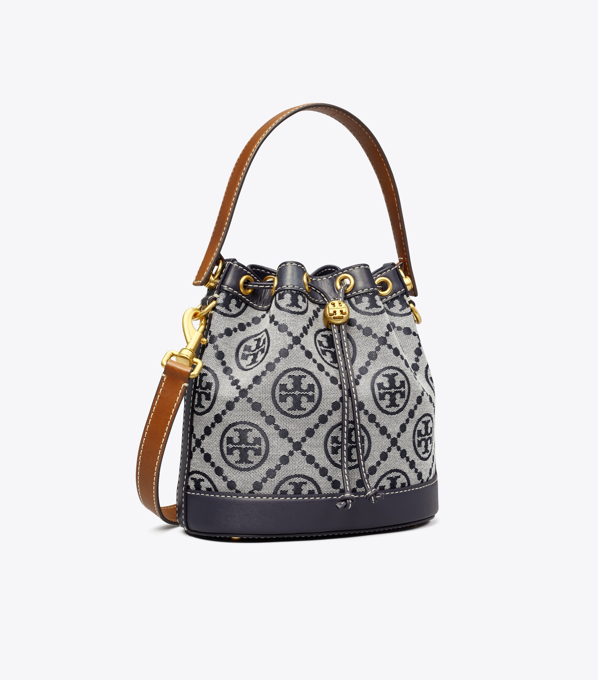 T MONOGRAM BUCKET BAG