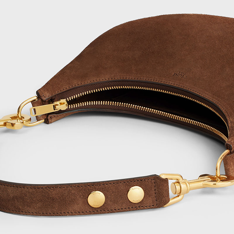 MEDIUM AVA STRAP BAG WITH FRINGES IN SUEDE CALFSKIN