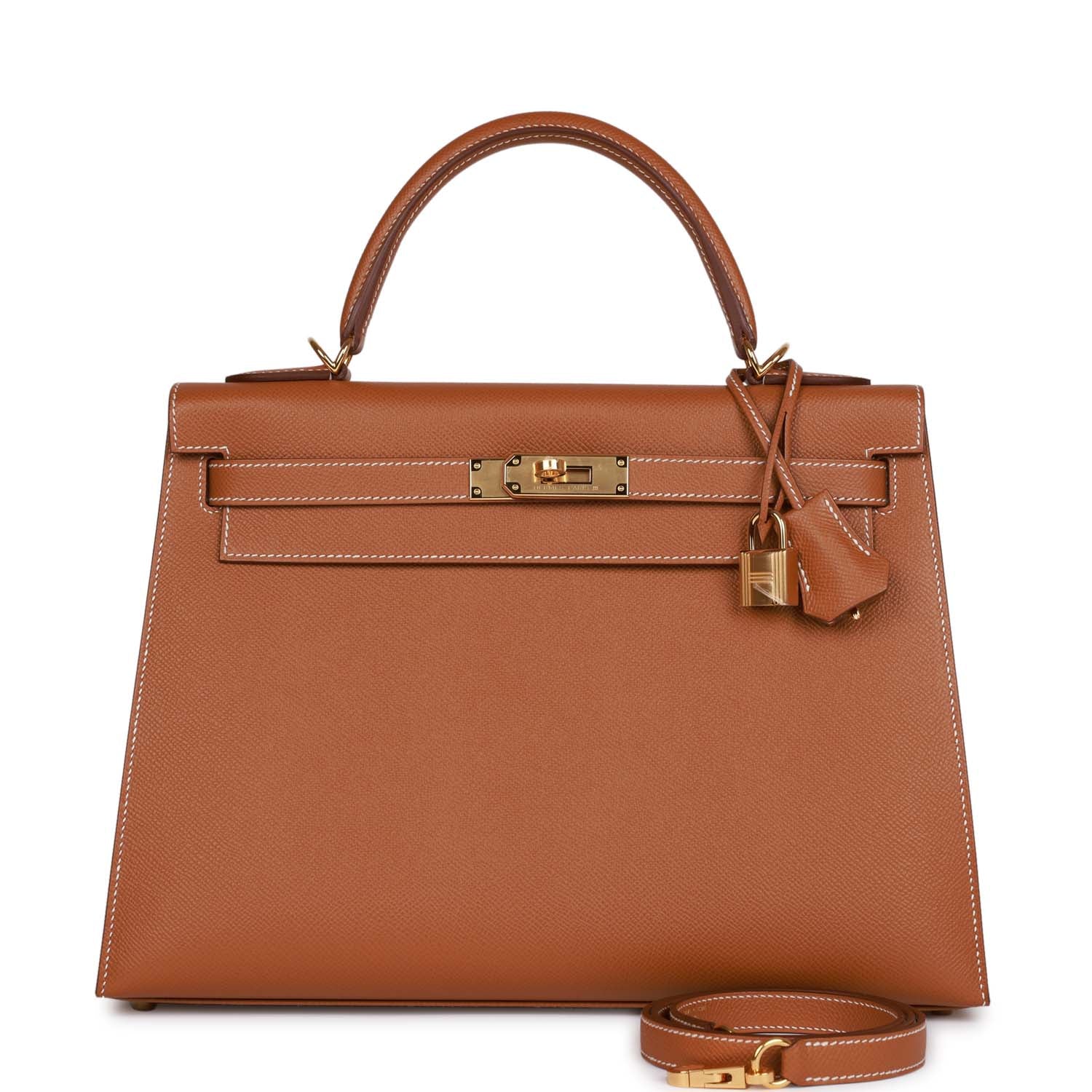 Hermès Kelly Sellier 32 Gold Epsom Gold Hardware