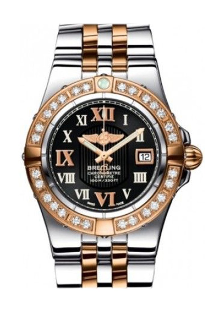 BREITLING Steel Rose Gold Galactic with diamond bezel C71340LA B952