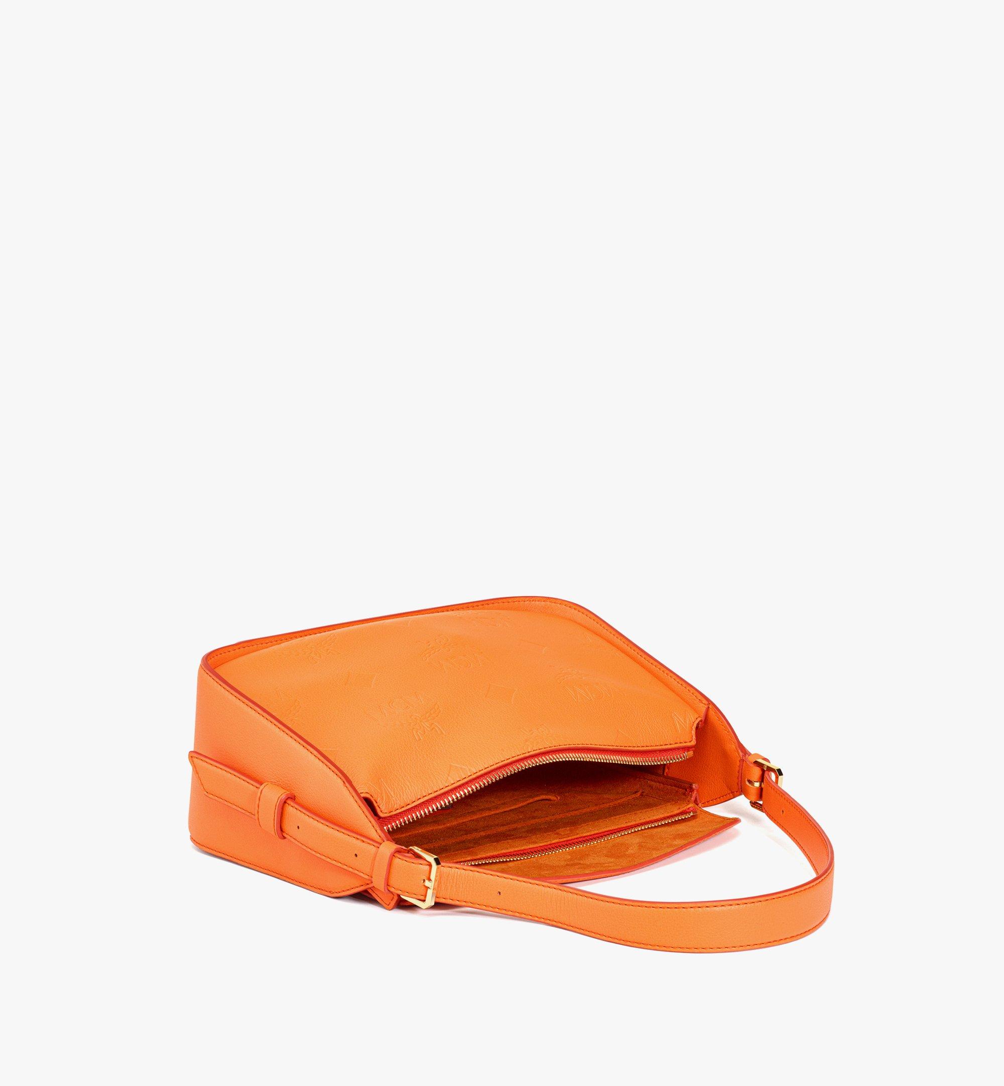 AREN FLAP HOBO BAG IN EMBOSSED MONOGRAM LEATHER