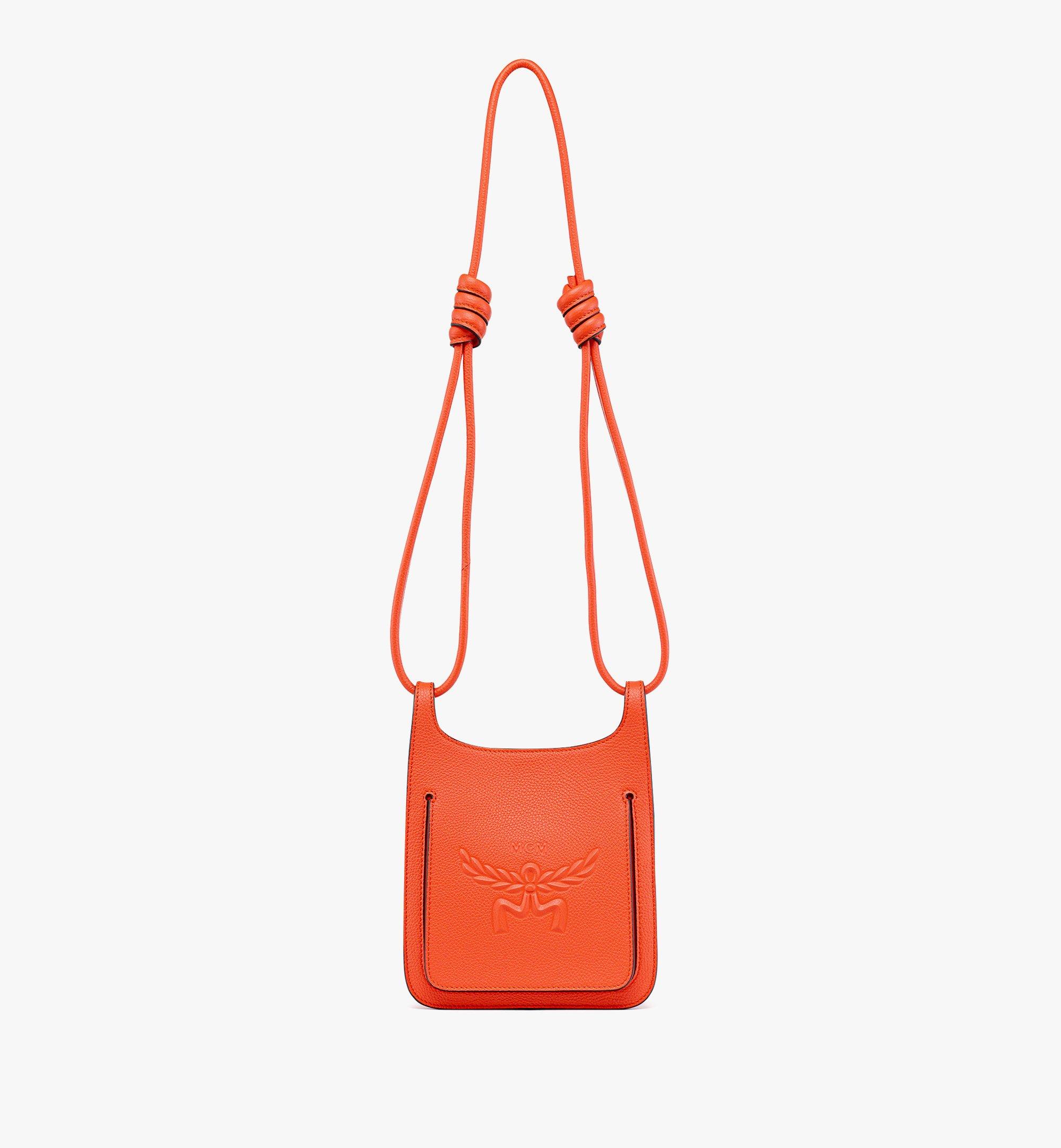 HIMMEL HOBO IN EMBOSSED LOGO LEATHER