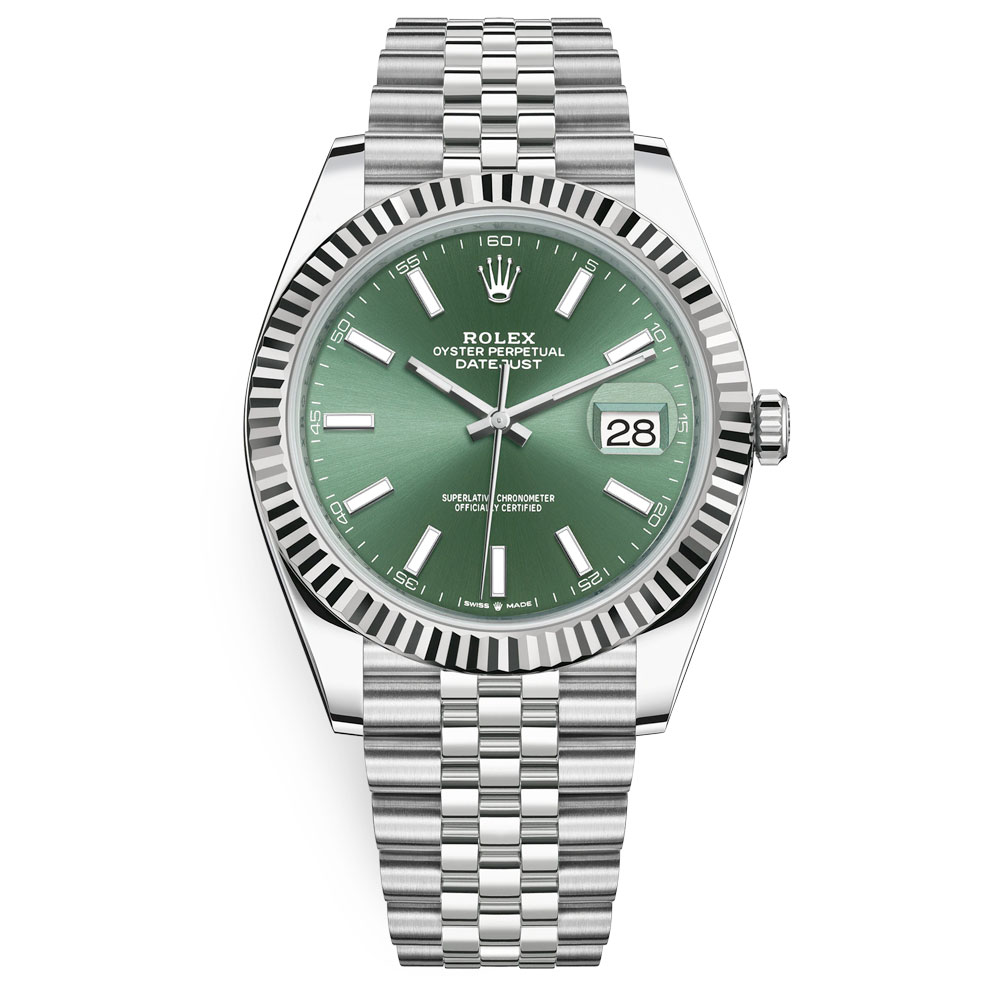 ROLEX Datejust 41'Mint Green' 126334 Steel & White Gold