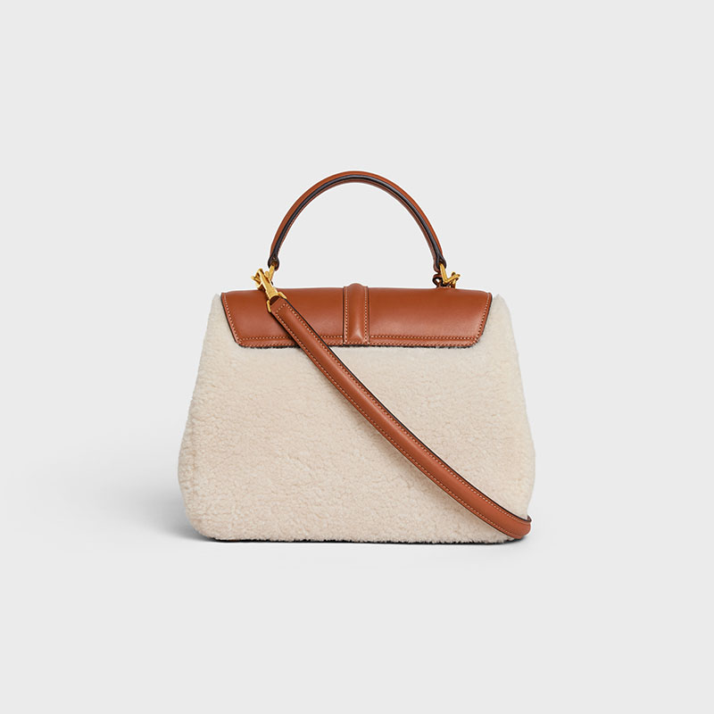 SMALL 16 BAG IN SHEARLING AND NATURAL CALFSKIN
