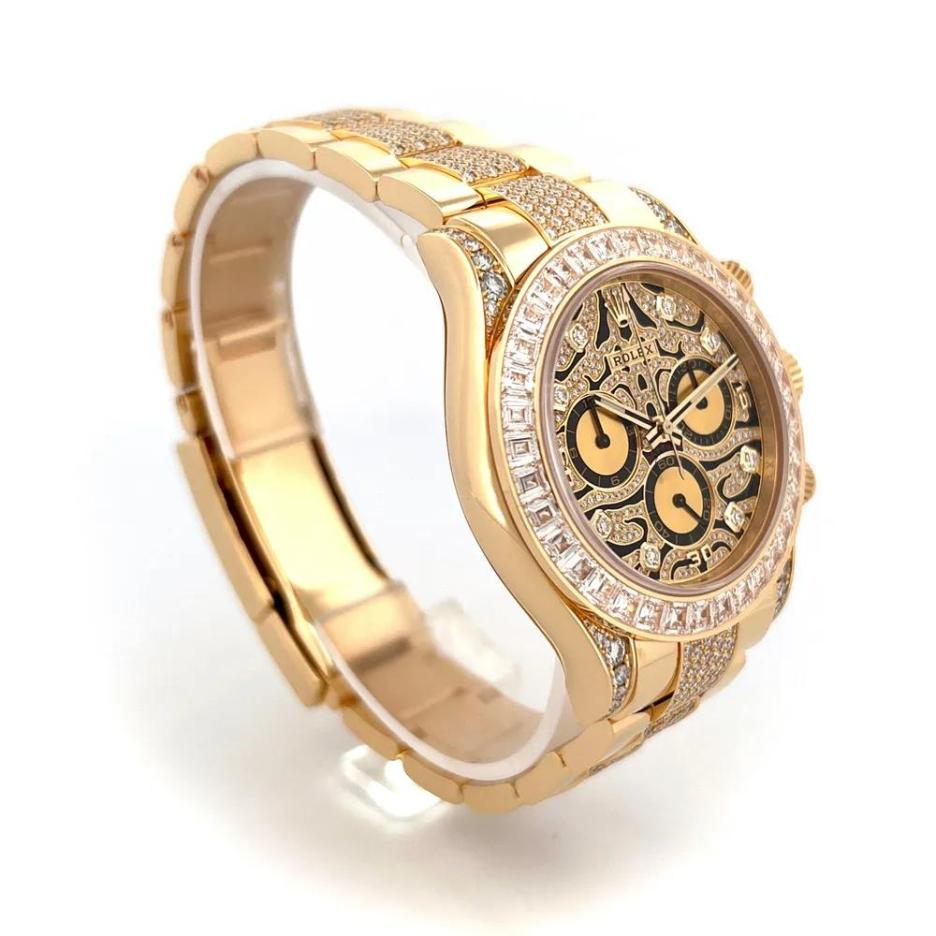 BRAND NEW ROLEX 116598TBR DAYTONA EYE OF THE TIGER YELLOW GOLD DIAMONDS COMPLETE SET (4.9)