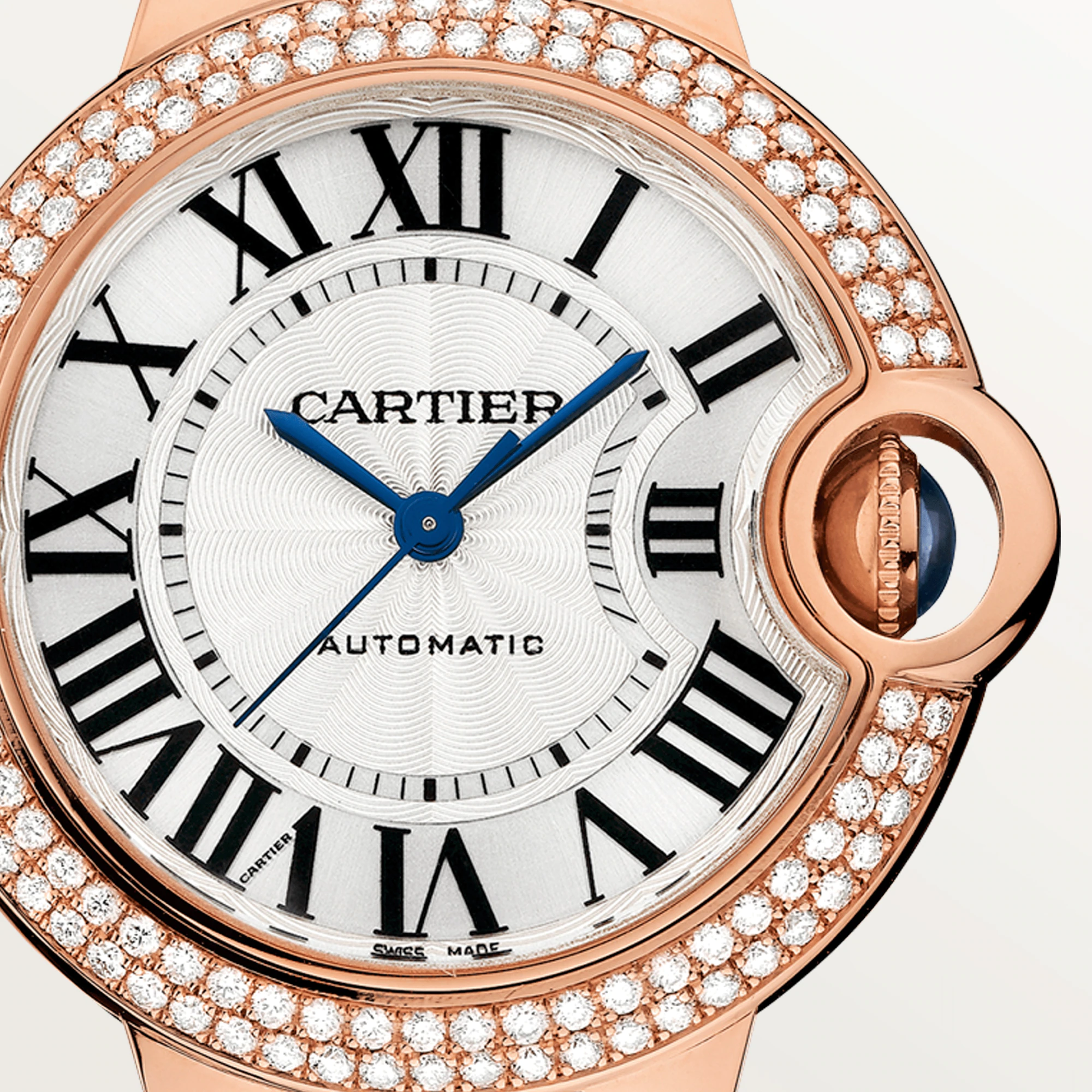 CARTIER Ballon Bleu 36mm Rose Gold & Diamond Ladys Watch, WJBB0067