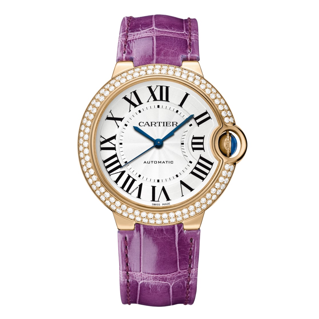 CARTIER Ballon Bleu 36mm 18K Rose Gold & Diamonds Ladys Watch, WJBB0009