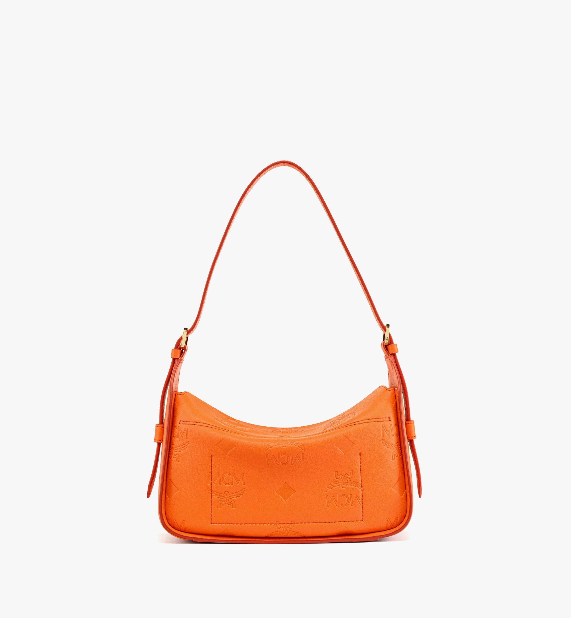 AREN FLAP HOBO BAG IN EMBOSSED MONOGRAM LEATHER
