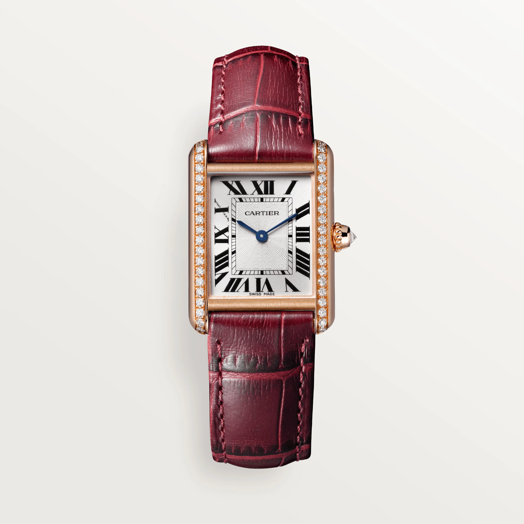 CARTIER Tank Rose Gold & Diamond Ladys Watch, WJTA0038