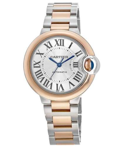 CARTIER Ballon Bleu 36mm Stainless steel & Rose Gold  Unisex Watch, W2BB0033