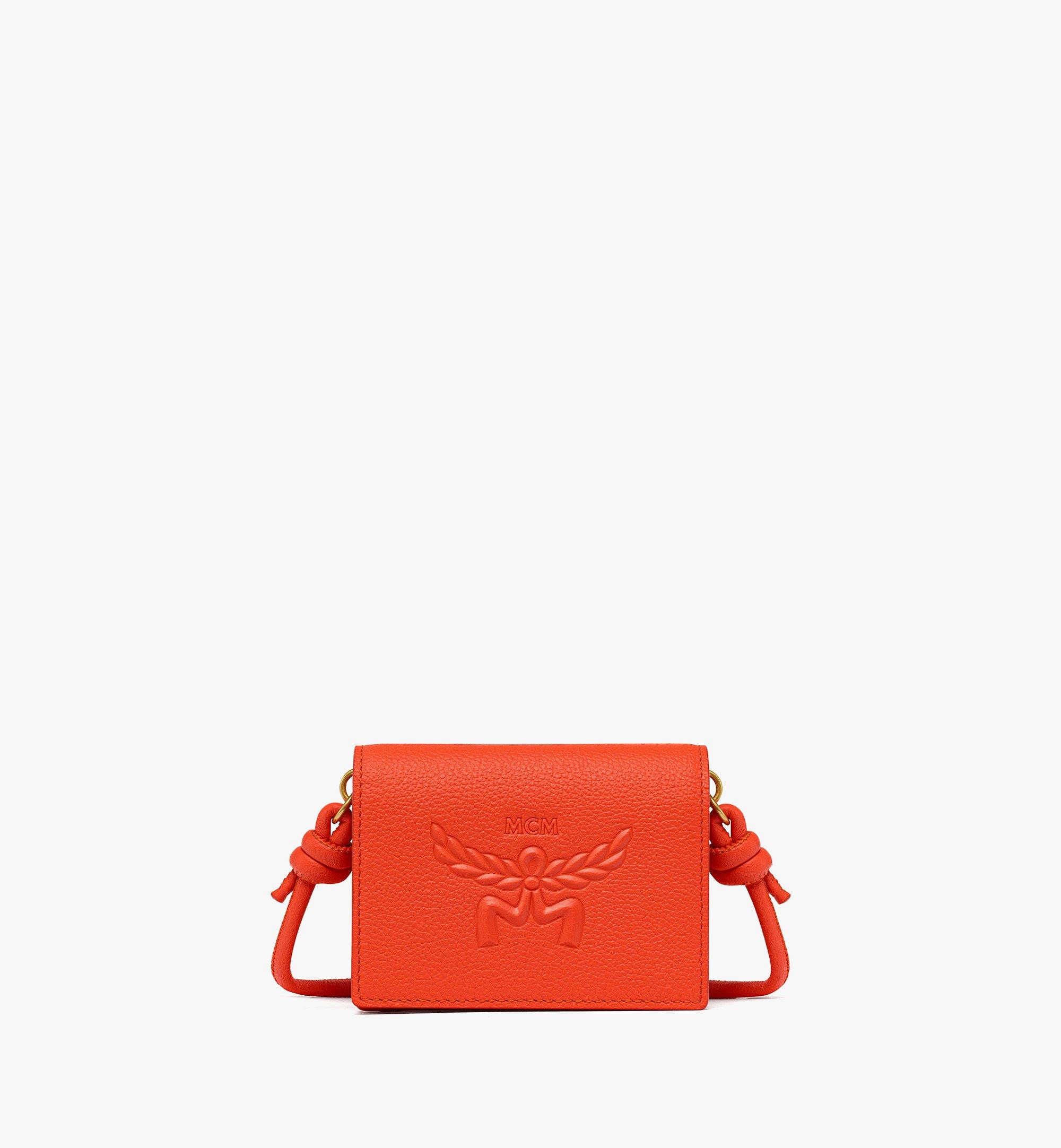 HIMMEL CROSSBODY WALLET IN EMBOSSED LOGO LEATHER