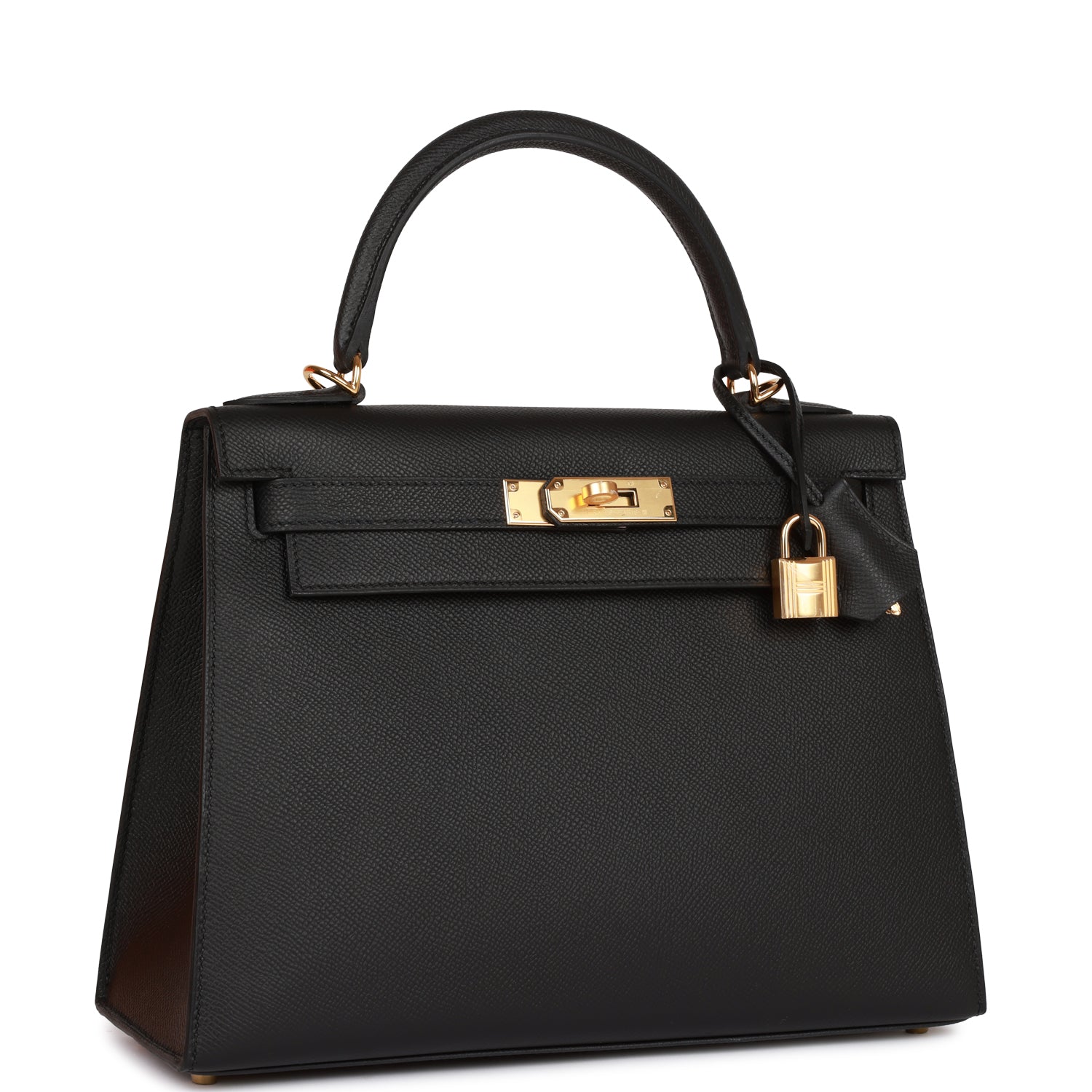 Hermès Kelly Sellier 28 Black Epsom Gold Hardware
