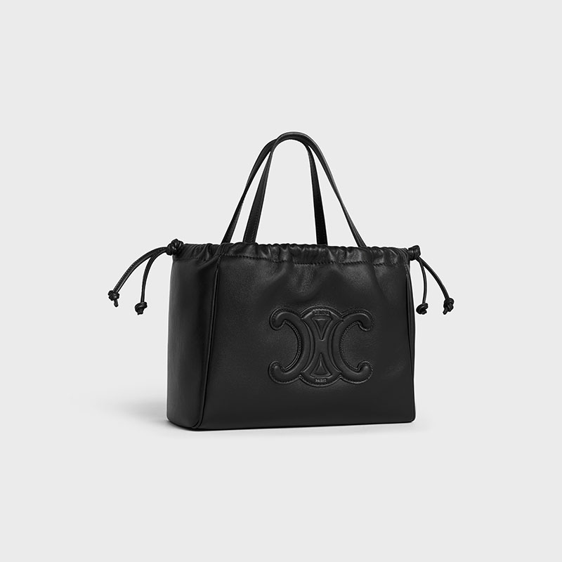 SMALL CABAS DRAWSTRING CUIR TRIOMPHE IN SMOOTH CALFSKIN
