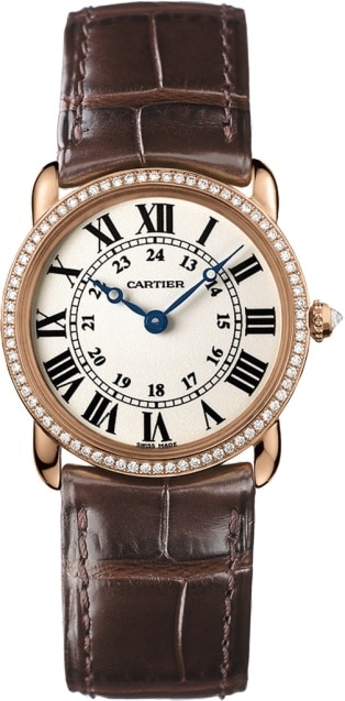 CARTIER Ronde Louis 18K Pink Gold & Diamonds Ladys Watch, WR000351