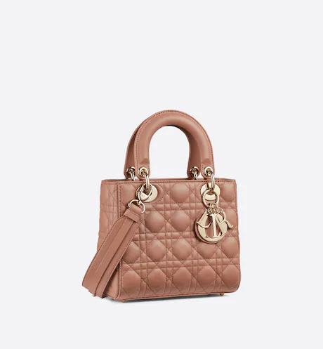 SMALL LADY DIOR MY ABCDIOR BAG Blush Cannage Lambskin