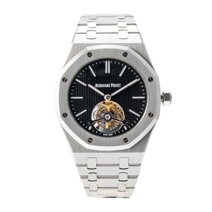 AUDEMARS PIGUET Royal Oak Selfwinding Tourbillon 41MM Black Dial Watch