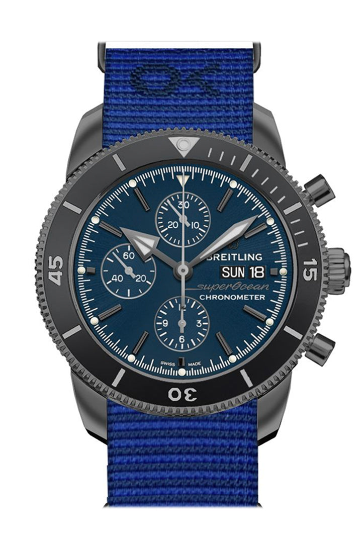 BREITLING Superocean Heritage 2 44mm Blue Canvas M133132A1C1W1 C1W1