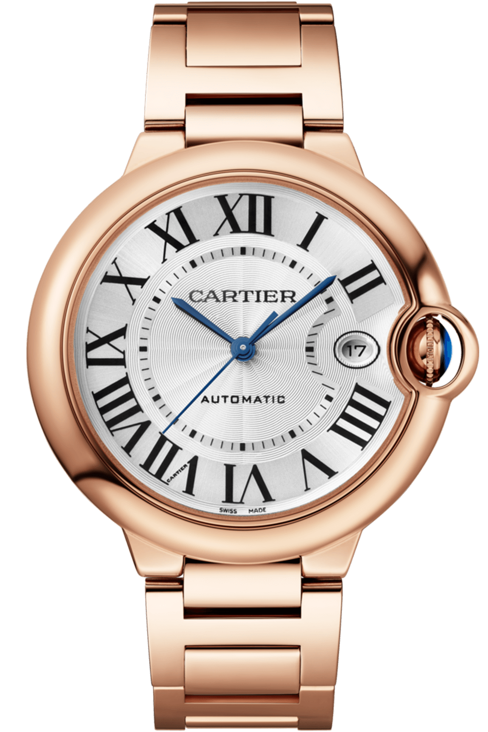 CARTIER Ballon Bleu 18K Rose Gold Mens Watch, WGBB0039