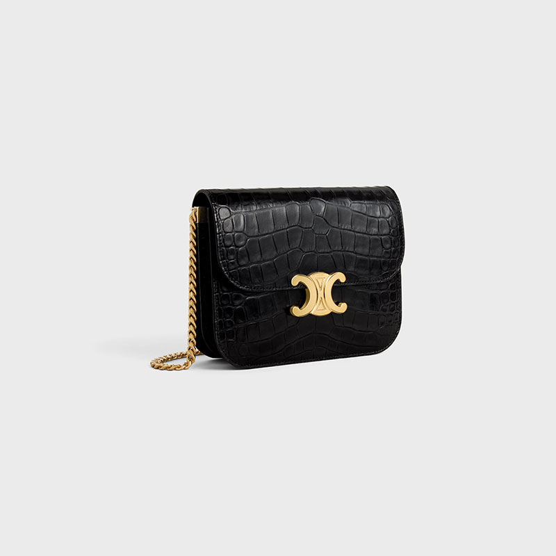 COLLEGE TRIOMPHE BAG IN NILOTICUS CROCODILE