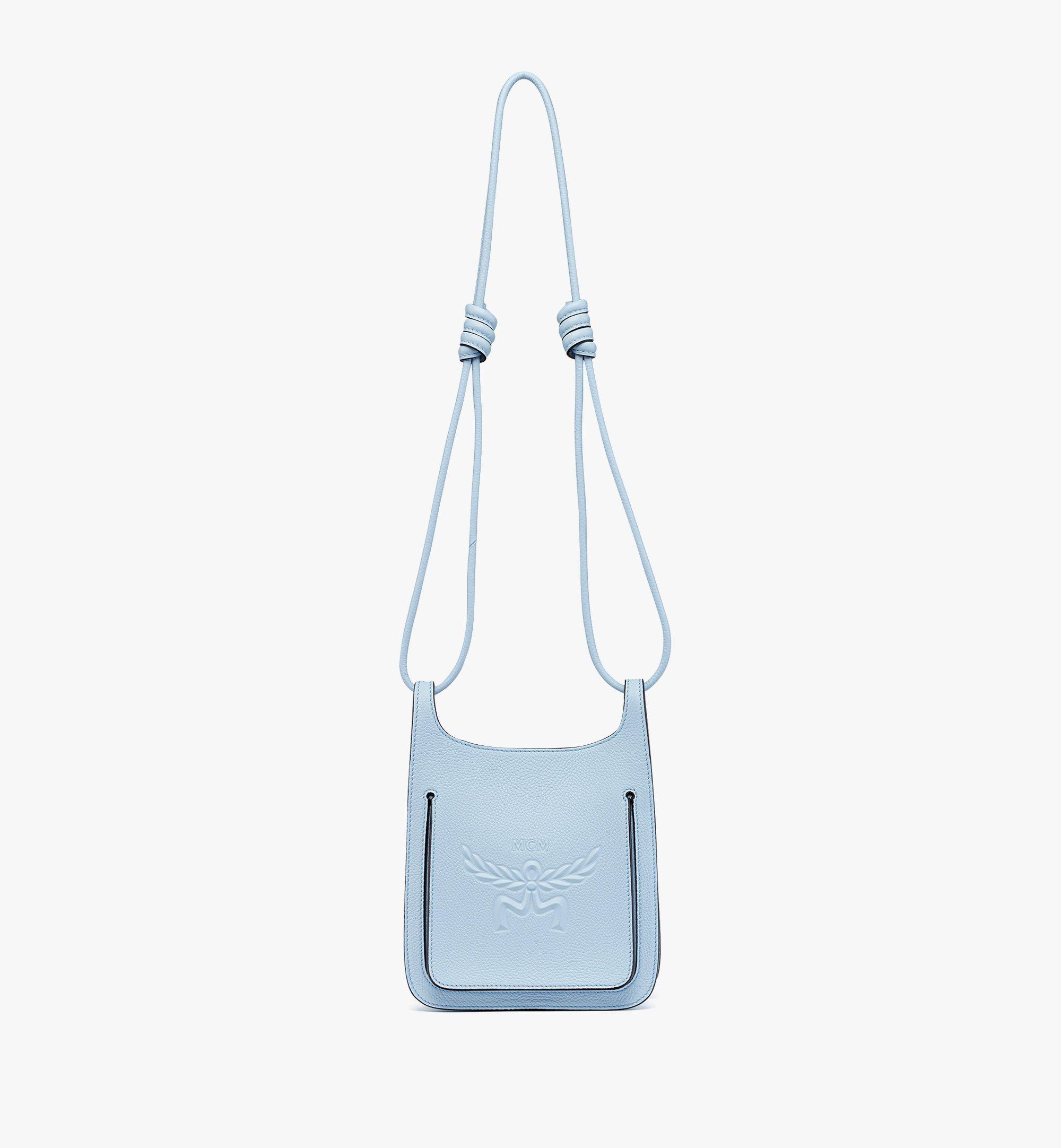 HIMMEL HOBO IN EMBOSSED LOGO LEATHER