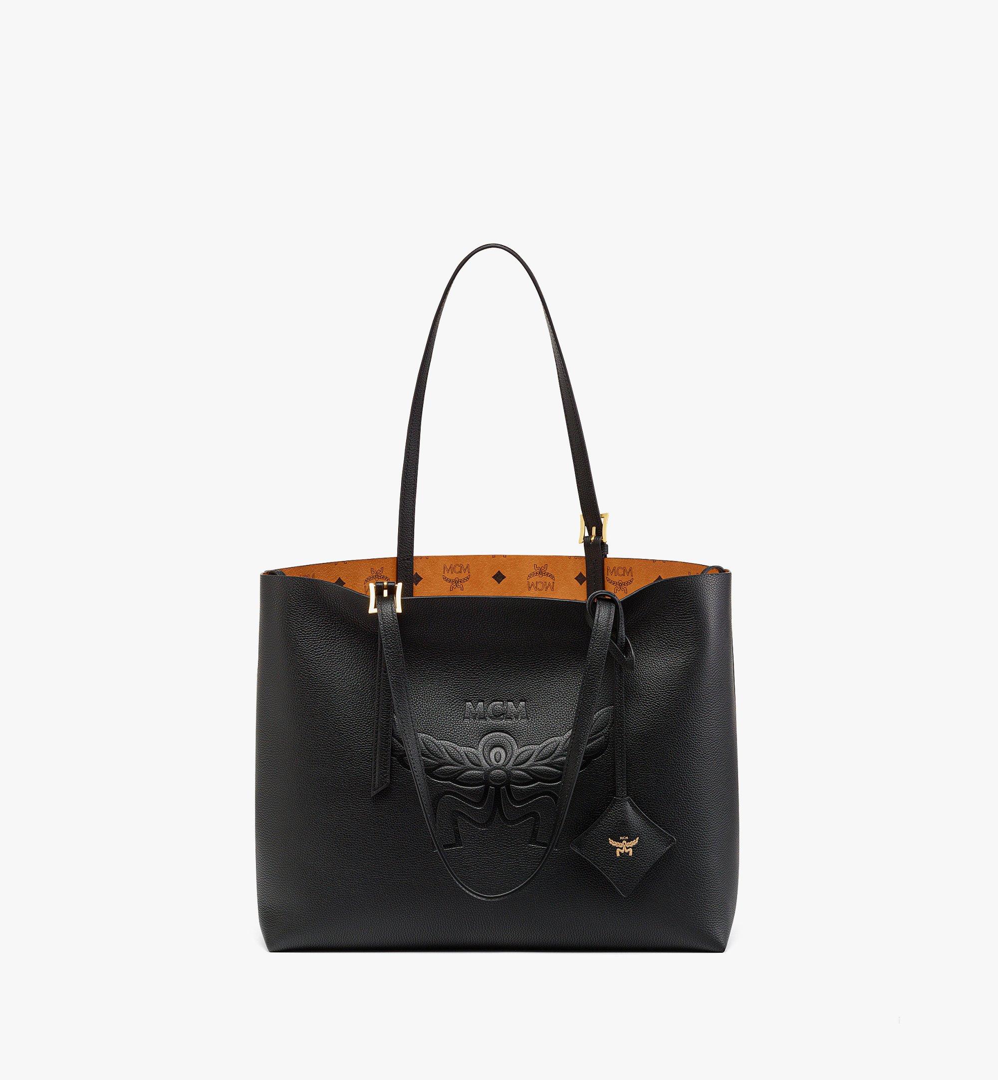HIMMEL SHOPPER IN EMBOSSED LOGO LEATHER