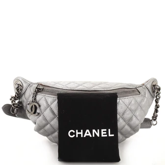 Chanel Banane Waist Bag Quilted Leather