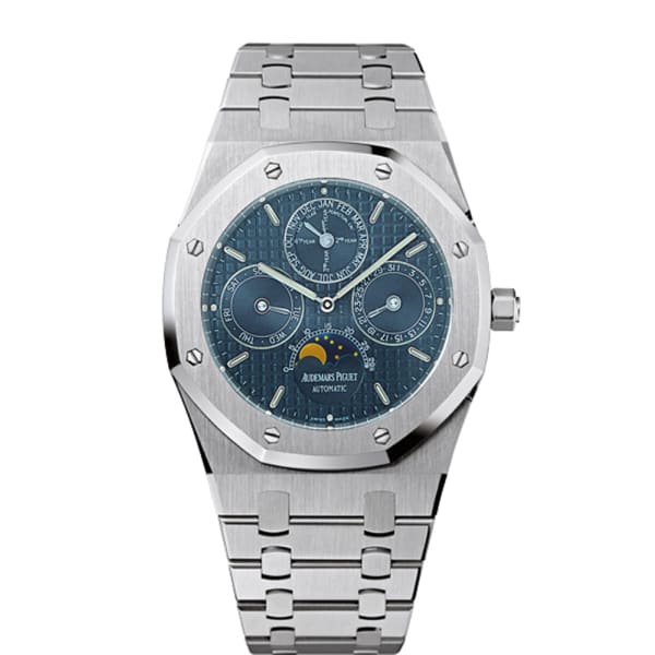 AUDEMARS PIGUET Royal Oak Perpetual Calendar Blue grey dial Stainless Steel Watch