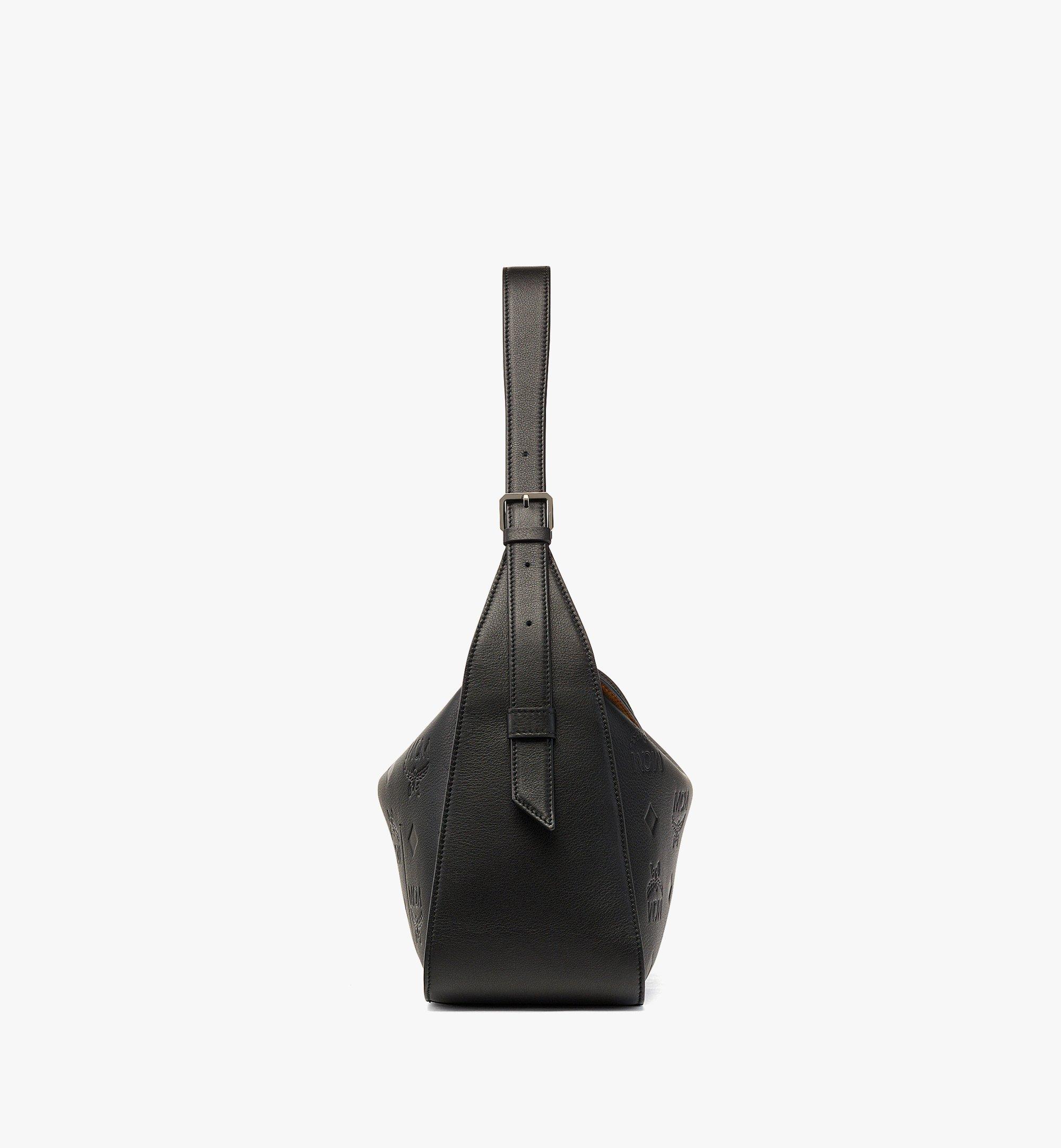 AREN FLAP HOBO BAG IN EMBOSSED MONOGRAM LEATHER