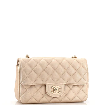 Chanel Classic Single Flap Bag Quilted Iridescent Lambskin Mini